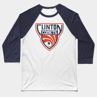 Defunct Clinton Comets Hockey Team Baseball T-Shirt